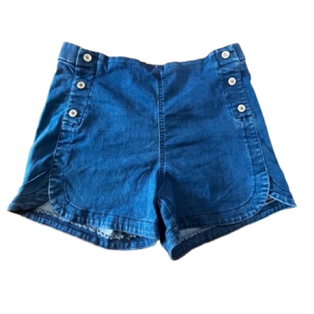 Sofia by Sofia Vergara Blue Jean Shorts with Button Accents - Size 10